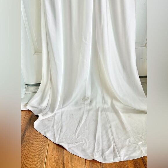 Nwt Anthropologie Sachin & Babi Isla cutout satin ivory white lace wedding gown - Picture 7 of 13